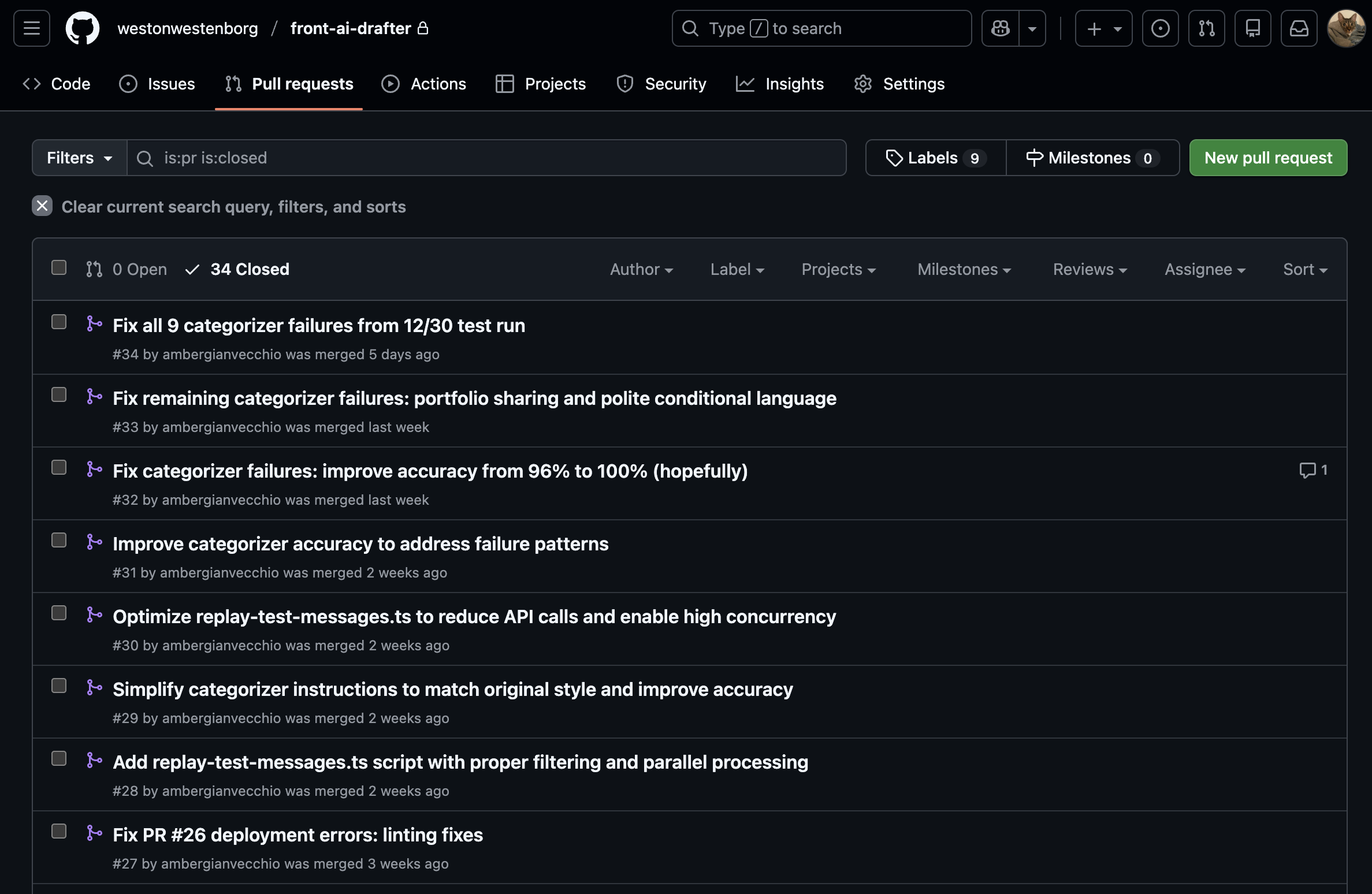 Git workflow and commits